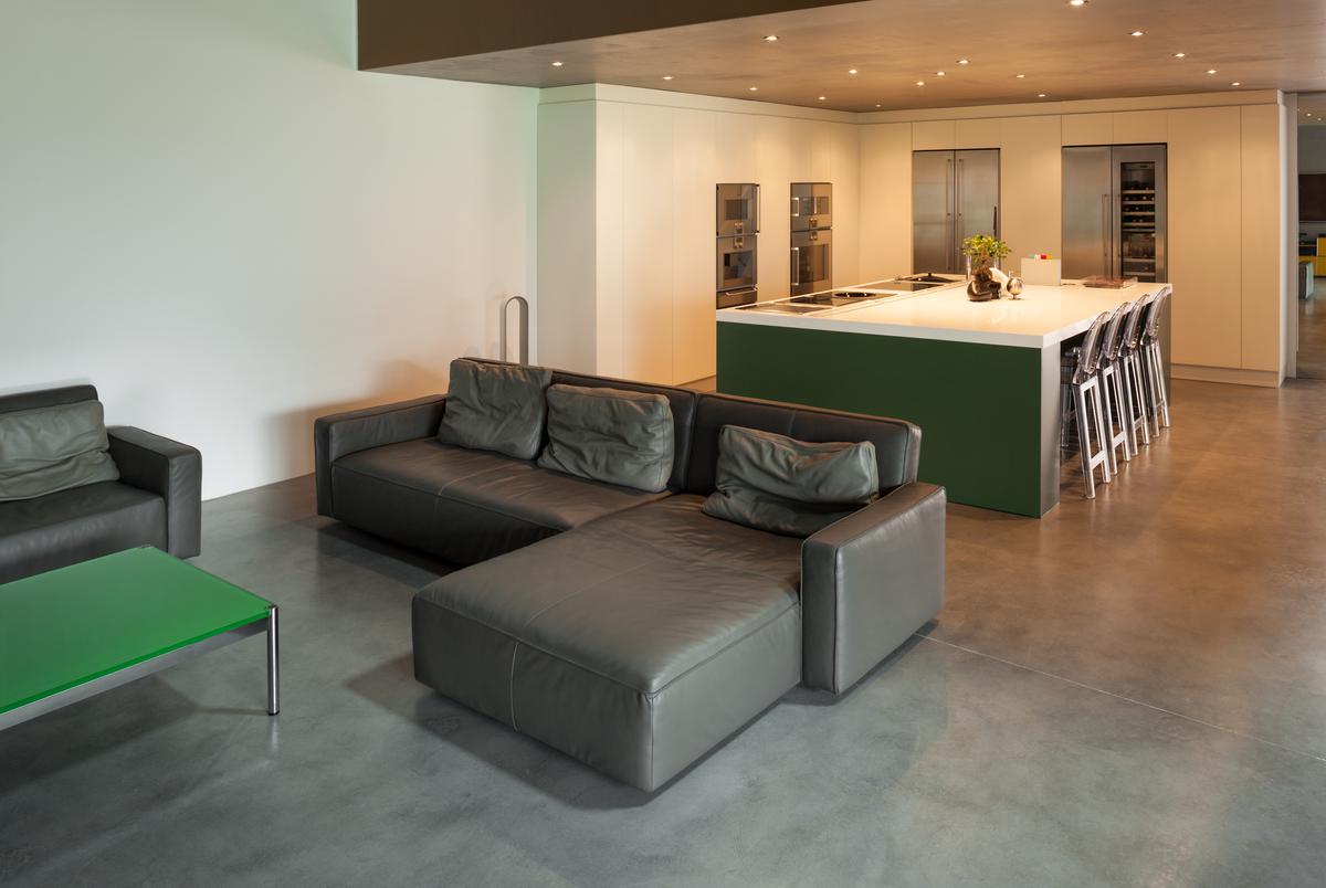 Sleek Stone Flooring Any Contemporary Kitchen Could Appreciate