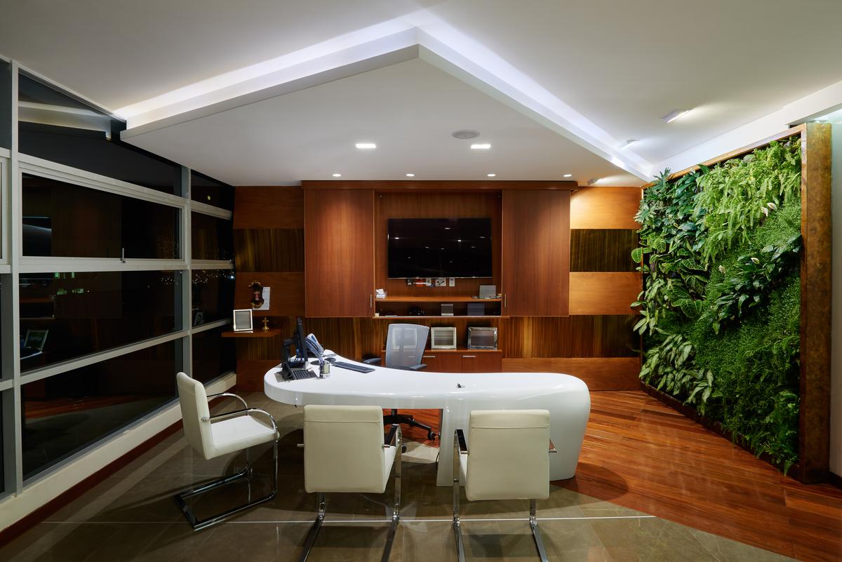 A living wall is an excellent way to add a splash of greenery into your living spaces.