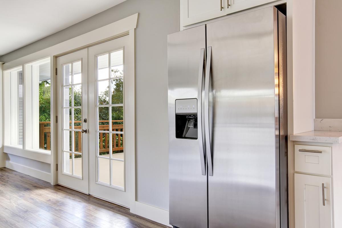An accessible kitchen design involves going for a fridge with side-by-side compartments.