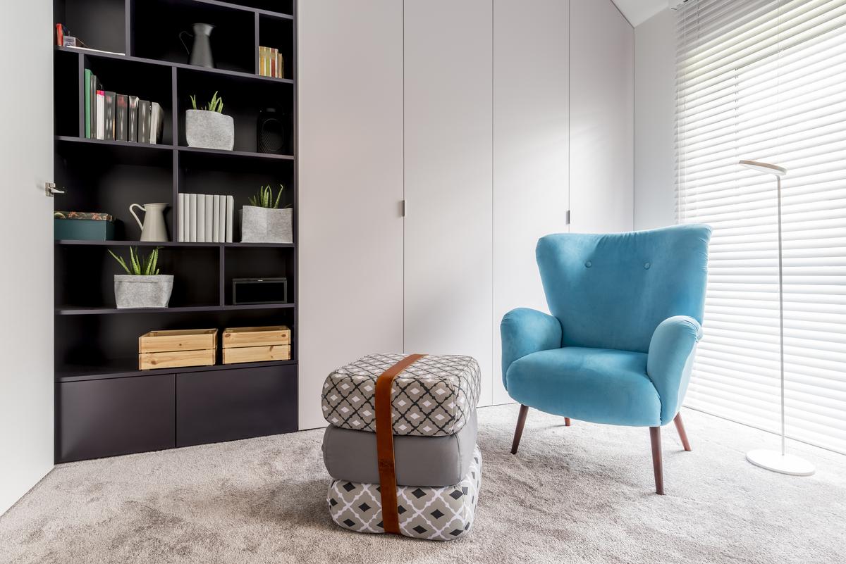 smart storage in reading corner